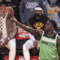Anthony Edwards of the Minnesota Timberwolves attempts to hit NBA picks today - February 21,2025